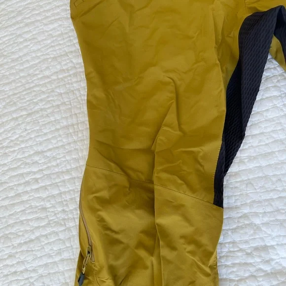 Outdoor Research Mustard Yellow Hemisphere Goretex Ski Bib - Picture 6 of 15